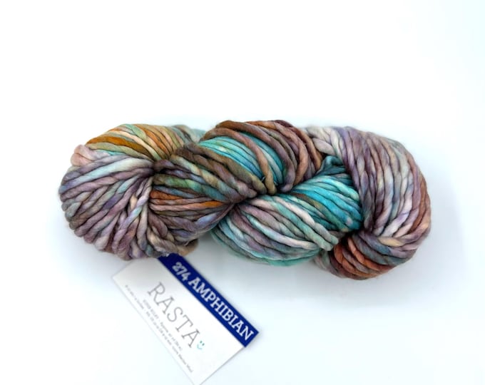 Malabrigo Rasta Yarn, **NEW COLOR** Super Bulky, 100% Merino Wool, 274 Amphibian from the Madre Tierra Collection