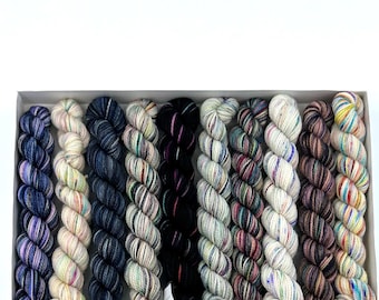 Koigu KPPM pencil box, Lexington, fingering weight yarn