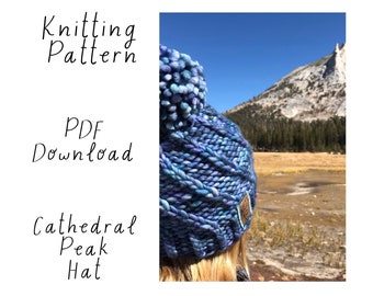 Hat Knitting Pattern, Super Chunky Hat, Super Bulky Hat, Malabrigo Rasta Hat Pattern, Easy Knitting Pattern, PDF download
