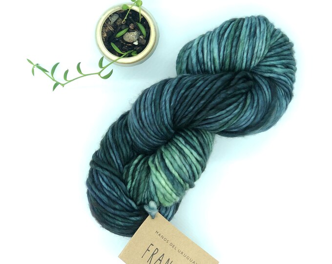 Franca Yarn by Manos del Uruguay, Nori, Light Super Bulky, 100% Superwash Merino Wool, Green