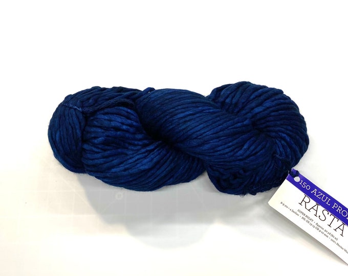 Malabrigo Rasta Yarn , Super Bulky, 100% Merino Wool, Azul Profundo, 150