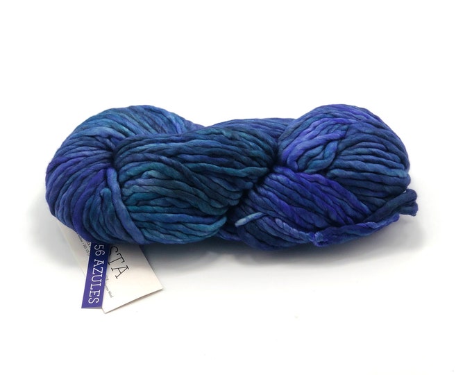 Malabrigo Rasta Yarn, Super Bulky Merino Wool, Azules 856, Merino Wool
