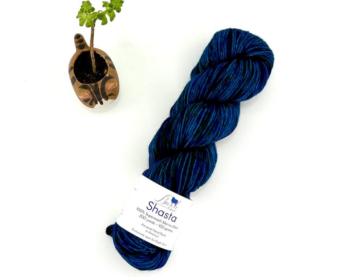 Baah Yarn Shasta,  Worsted weight, 100% Superwash Merino Wool, Mix and Mingle, Blue