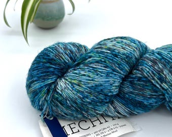 Malabrigo mechita, lago, 100% Merino Superwash, fingering weight yarn, 420 Yards per skein