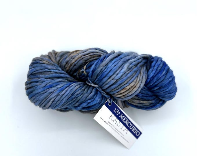 Malabrigo Rasta Yarn, Super Bulky, 100% Merino Wool, Mercurio 187