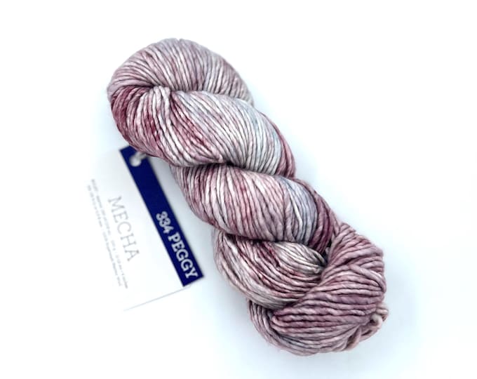 Malabrigo Mecha Yarn, Bulky, 100% Merino Wool, Peggy