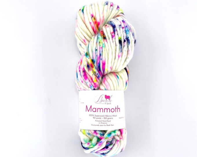 Mammoth Baah Yarn, Super Bulky, 100%  Merino Wool, Single Ply, Mama Mia, Superwash