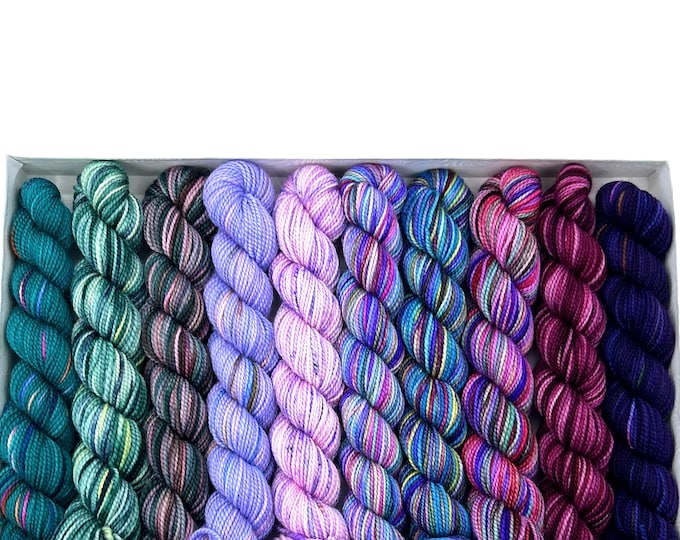 Koigu KPPM pencil box, Bridgerton Box, Kate, fingering weight yarn, merino wool