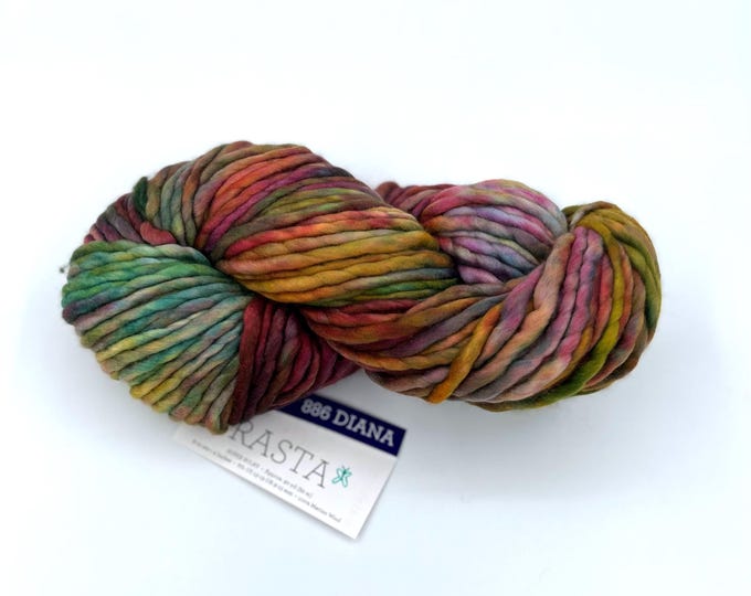 Malabrigo Rasta Yarn, Super Bulky, 100% Merino Wool, Diana 886