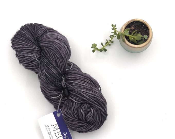 Malabrigo Mecha Yarn, Bulky weight yarn, 100% Merino Wool, Plomo