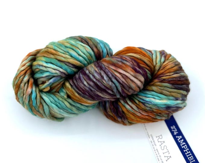 Malabrigo Rasta Yarn, Super Bulky, 100%  Merino Wool, Amphibian