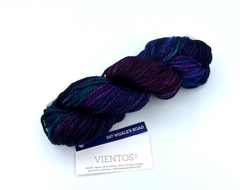 New!! Malabrigo Vientos Yarn, Whale’s Road, 247, Bulky, 100% Superwash Merino Wool.