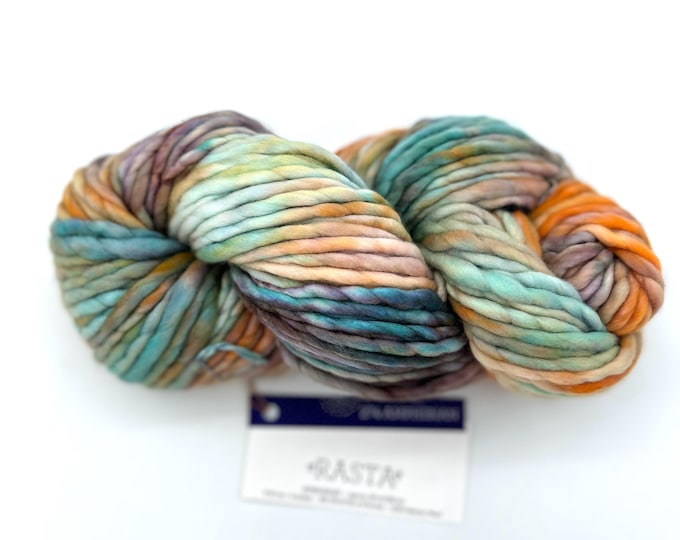 Malabrigo Rasta Yarn, Super Bulky, 100%  Merino Wool, Amphibian