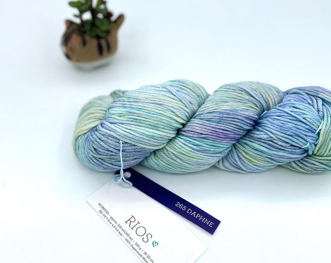 New Color, Rosalinda’s friends collection!!  Malabrigo Rios Yarn + Hat Knitting Pattern, Daphne, 265, Worsted, 100% Superwash Merino Wool