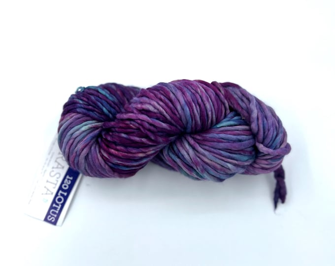 Malabrigo Rasta Super Bulky Merino Wool Yarn, Lotus 120, Purple Blend