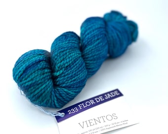 New!! Malabrigo Vientos Yarn, Flor de Jade, 233, Bulky, 100% Superwash Merino Wool.