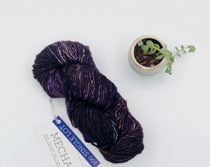 Malabrigo Mecha Yarn, Bulky, 100% Merino Wool, Single Lot, dark blue
