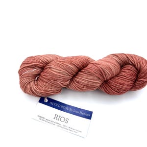 Malabrigo Rios Yarn Old Rose by Lisa Hannes, Worsted Weight Merino Wool, Hand Dyed Superwash Merino for Crocheting and Knitting