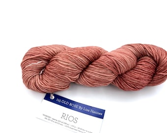 New Color!! Malabrigo Rios Yarn, Old Rose by Lisa Hannes, Worsted, 100% Superwash Merino Wool