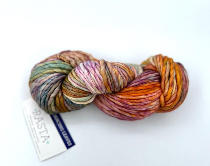 Malabrigo Rasta Yarn, **NEW COLOR**, Super Bulky, 100% Merino Wool, 300 Dancing Leaves from the Madre Tierra Collection