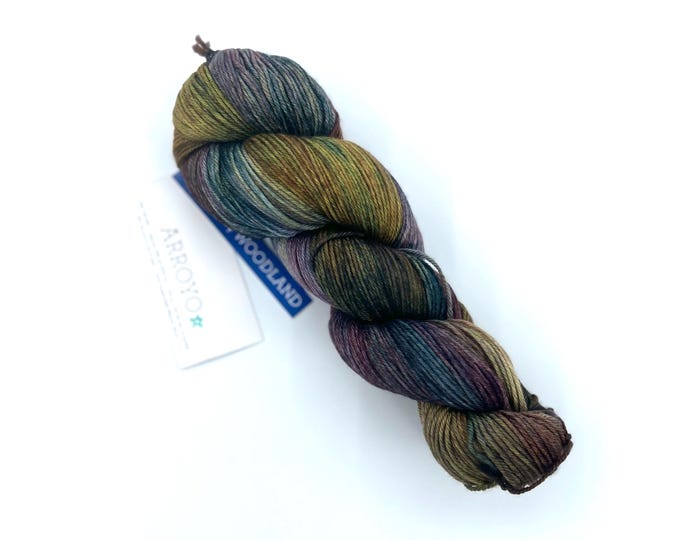 New Color!!! Malabrigo Arroyo Yarn, 100% Superwash Merino Wool, 304 Woodland, Sport weight