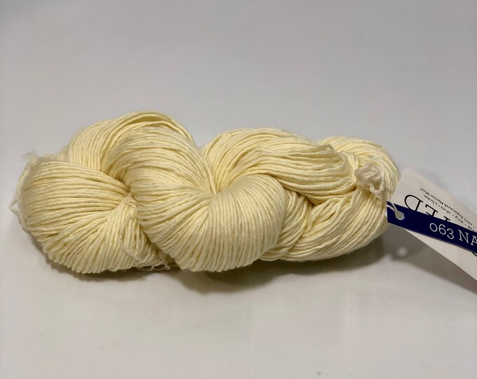 Malabrigo Washted Yarn, Worsted, 100% Superwash Merino Wool, 063 Natural, Cream Colored Merino