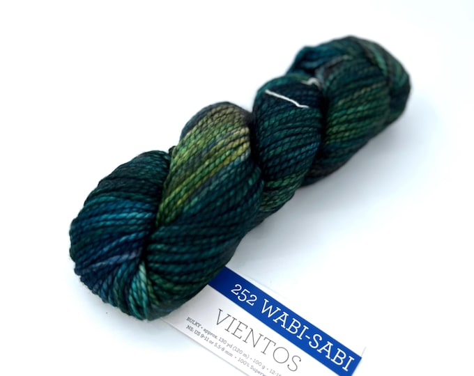 New!! Malabrigo Vientos Yarn, Wabi- Sabi, 252, Bulky, 100% Superwash Merino Wool.