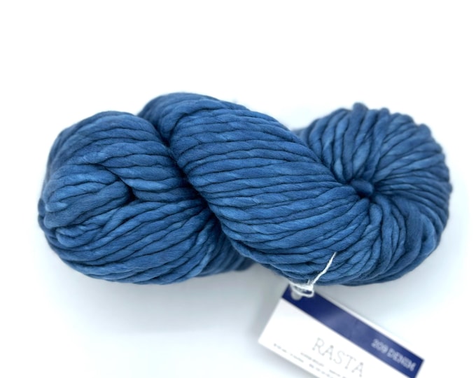 Malabrigo Rasta Yarn Denim -  Super Bulky Merino Wool for Quick Knits