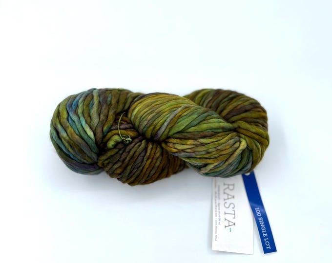 Malabrigo Rasta Yarn,  Super Bulky, 100% Merino Wool, No Dye lot, Green Merino Wool
