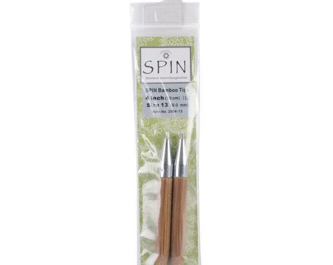 ChiaoGoo SPIN Bamboo Interchangeable Tips, Us size 10(6.0mm),  4"(10 cm)