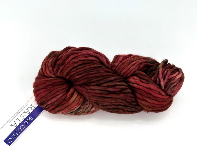 Malabrigo Rasta Yarn, Super Bulky, 100% Merino Wool, Oxido 860, Rust Merino Wool