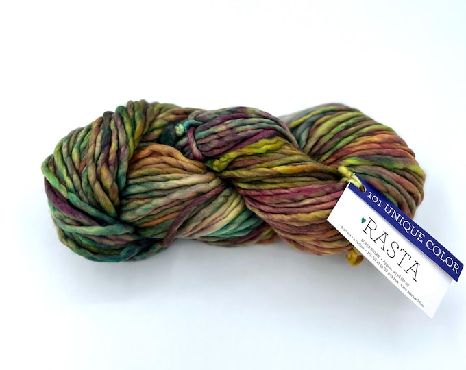 Malabrigo Rasta Yarn, Super Bulky, 100%  Merino Wool, Single Dye lot, unique color