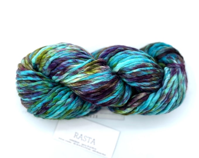Malabrigo Rasta Yarn Boomerang - Variegated Super Bulky Merino Wool for Hats Cowls Scarves Blankets and Sweaters