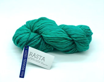 Malabrigo Rasta Yarn Bahamas Green - Super Bulky Merino Wool for Hats Cowls Scarves Blankets and Sweaters