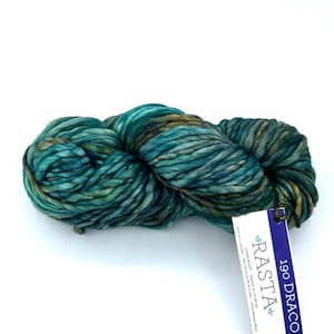 Malabrigo Rasta Yarn, Super Bulky,100% Merino Wool, Draco 190