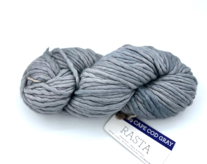 Malabrigo Rasta Yarn Cape Cod Gray - Super Bulky Merino Wool for Hats Cowls Scarves and Sweaters