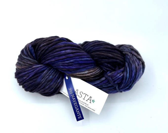 Malabrigo Rasta Yarn, **NEW COLOR**, Super Bulky, 100% Merino Wool, 303 Navegante from the Madre Tierra Collection
