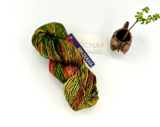 Malabrigo Mecha Yarn, Bulky weight yarn, 100% Merino Wool, Diana, 886