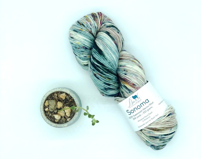 Baah Yarn Sonoma,  Dk weight, 100% Superwash Merino Wool, Blue Magic