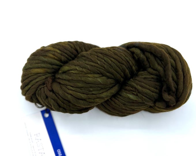 Malabrigo Rasta Yarn, Super Bulky, 100% Merino Wool, single lot, army green