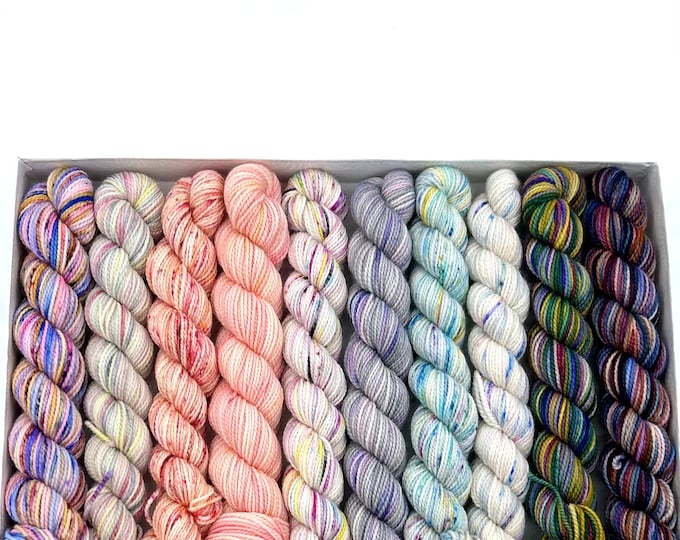 Koigu KPPM pencil box, Bridgerton, fingering weight yarn