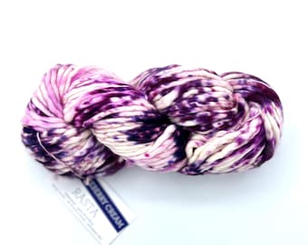 Malabrigo Rasta Yarn Blueberry Cream  - Super Bulky  Merino Wool for Quick Knits
