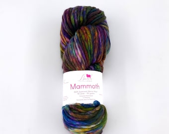 Mammoth Baah Yarn, Super Bulky, 100%  Merino Wool, Single Ply, Drama at la scala, Superwash