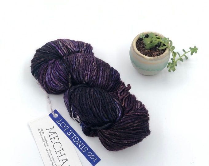 Malabrigo Mecha Yarn, Bulky, 100% Merino Wool, Single Lot, dark