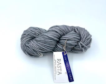Malabrigo Rasta Yarn, Super Bulky, 100% Merino Wool, Cape Cod Gray, 093