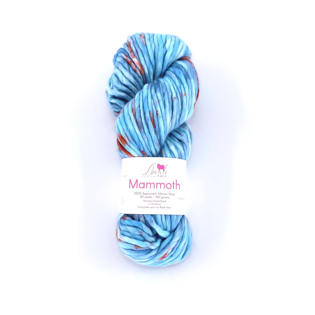 Mammoth Baah Yarn, Super Bulky, 100 Merino Wool, Single Ply, Sleep