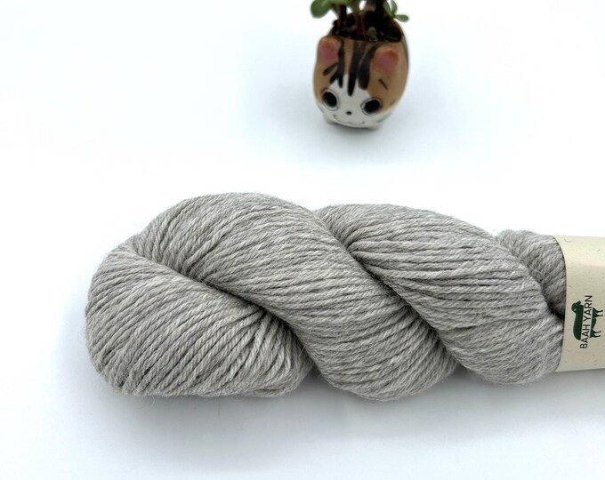 Baah Yarn Eco Baby Alpaca,  Sport weight, 100% Baby Alpaca, Serene Slate, Undyed yarn