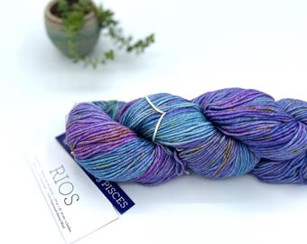 Malabrigo Rios Yarn + Hat Knitting Pattern, Worsted, Pisces, 100% Superwash Merino Wool