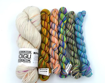 Striation Scarf Pack, Winnifred, fingering weight yarn