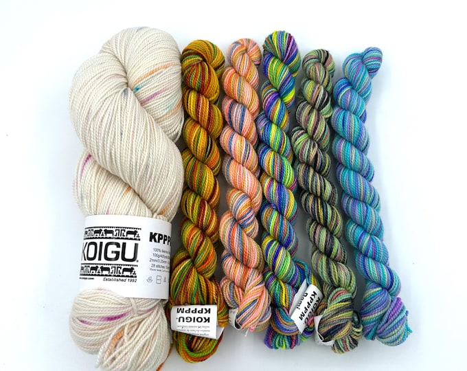 Striation Scarf Pack, Winnifred, fingering weight yarn